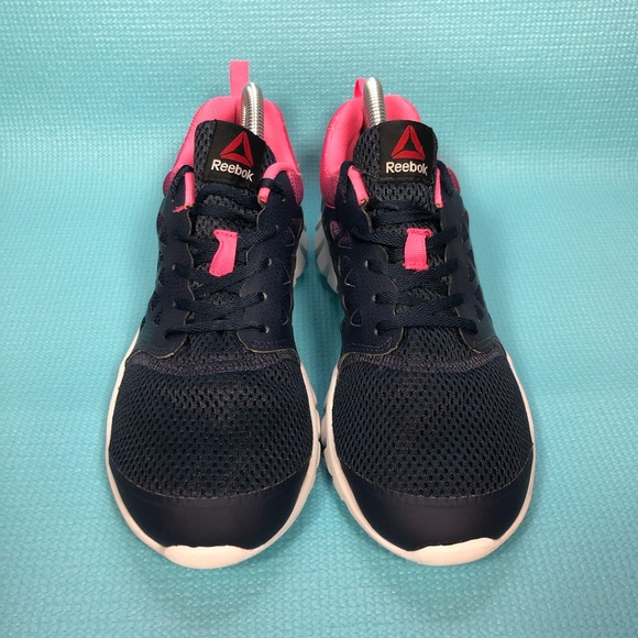 Reebok Sublite XT Cushion Comfort 2.0 AR2943 Blue/Pink Cross Training Shoes 8.5 - Picture 2 of 9
